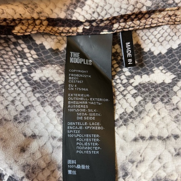 The Kooples 100% Silk Snake Print Dress - Picture 13 of 14